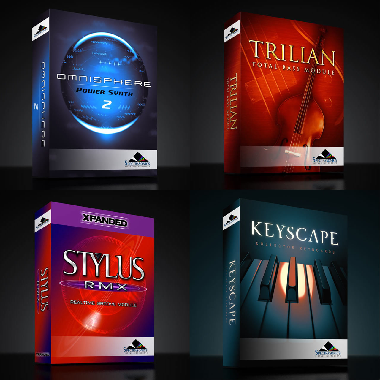 四巨头4套合集 Spectrasonics Omnisphere keyscape Trilian Stylus RMX