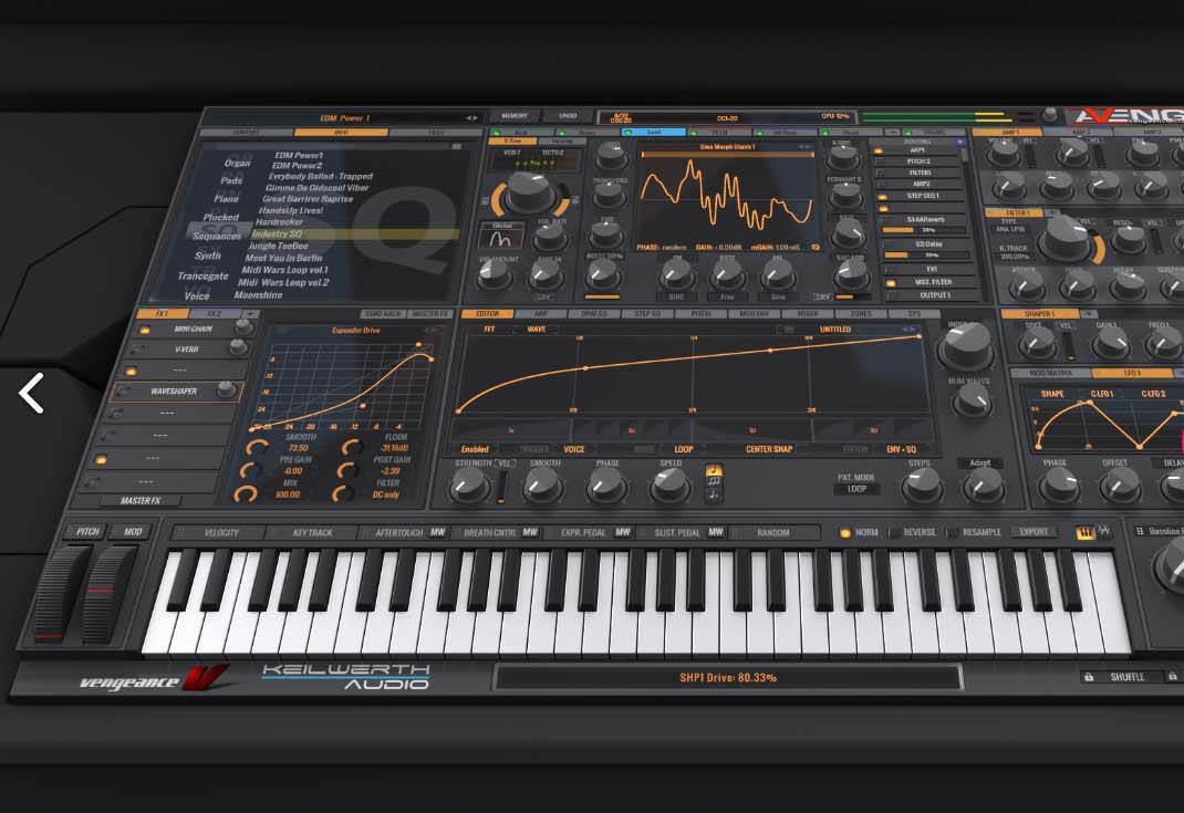 VPS Avenger v1.4.1 复仇者合成器 40GB完整扩展音色 95套扩展