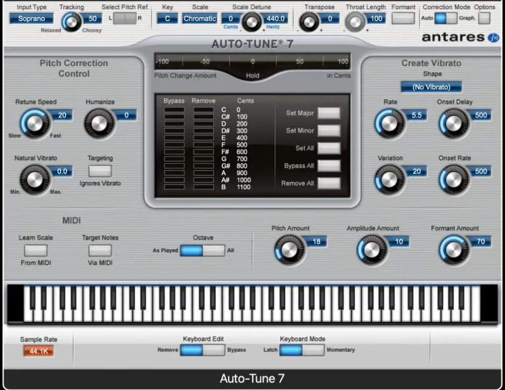 Antares Auto Tune 7 v7.6.8 Mac 人声自动修音插件