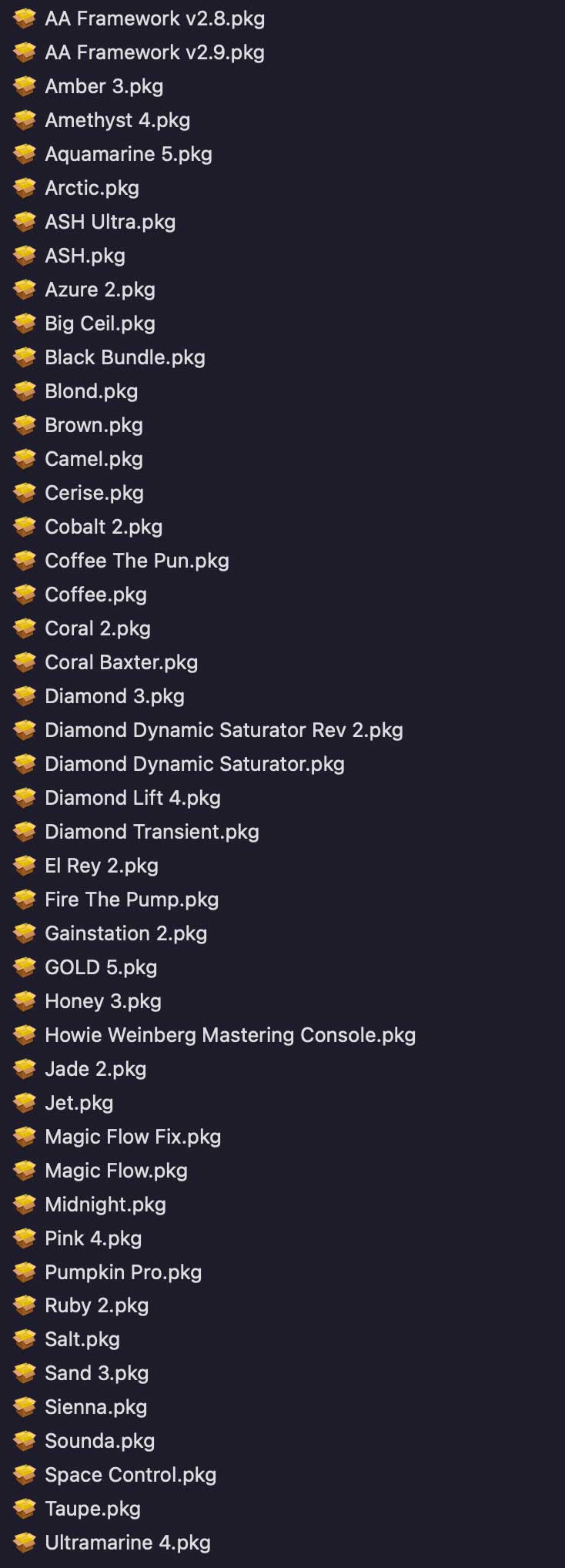 AA插件 45套合集 Acustica Audio Plugins Bundle v2023.12 Mac （包含Amber 3 Howie Weinberg Mastering Console Sand 3 Pink 4 Gainstation 1 & 2 Ultramarine 4 Taupe Honey 3 Amethyst 4 El Rey 2 Blond Big Ceil Diamond Transient Diamond 3 Amethyst 4 Azure 2 Ruby 2 Coral 2 Brown Camel Coffee Cerise Cobalt 2 Jade 2 Fire The Pump Black Bundle  Space Control Salt Magic Flow Gold 5 Ash Ultra Ash Pumpkin Pro Jet Arctic El Rey 2 Aquamarine 5 Sienna  Midnight Sounda Diamond Lift 4 Diamond Dynamic Saturator Coffee The Pun Coral Baxter Framework ）