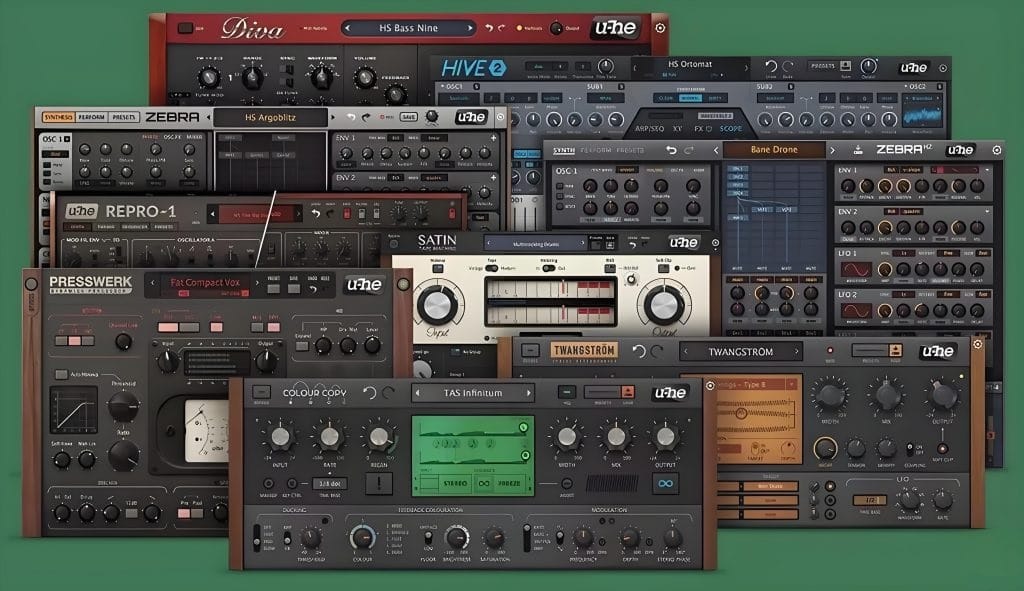 u-he系列电子合成器 效果器合集版 v2023.1（uhe ACE Bazille Colour Copy Diva Hive 2 Presswerk Repro Satin Twangstrom Uhbik）