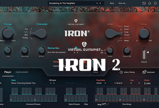 虚拟摇滚电吉他手音源插件 UJAM Virtual Guitarist IRON 2 v2.3.0