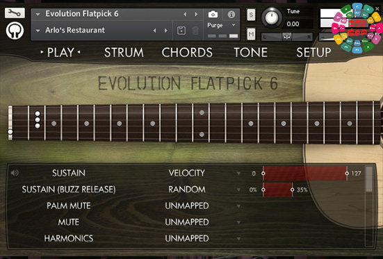 钢弦民谣吉他 Orange Tree Samples Evolution Flatpick 6