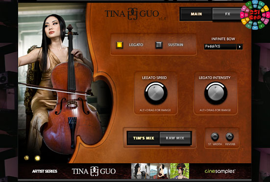 郭蒂娜独奏大提琴 Cinesamples Tina Guo Acoustic Cello Legato