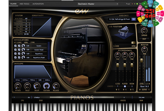 好莱坞贝希斯坦钢琴 East West Pianos Platinum Bechstein 280