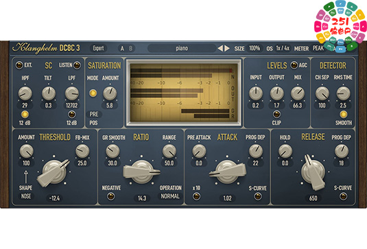 压缩效果器插件 Klanghelm DC8C 3 Advanced Compressor v3.3.2