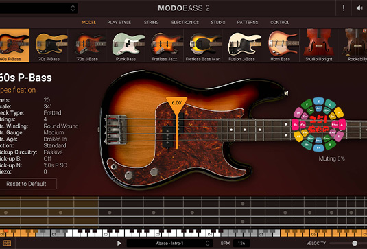 完整22把 物理建模贝斯 IK Multimedia MODO BASS 2 v2.0.2 R2R Win