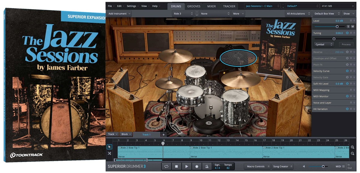 超级鼓手爵士鼓拓展 Toontrack Superior Drummer THE JAZZ SESSIONS SDX
