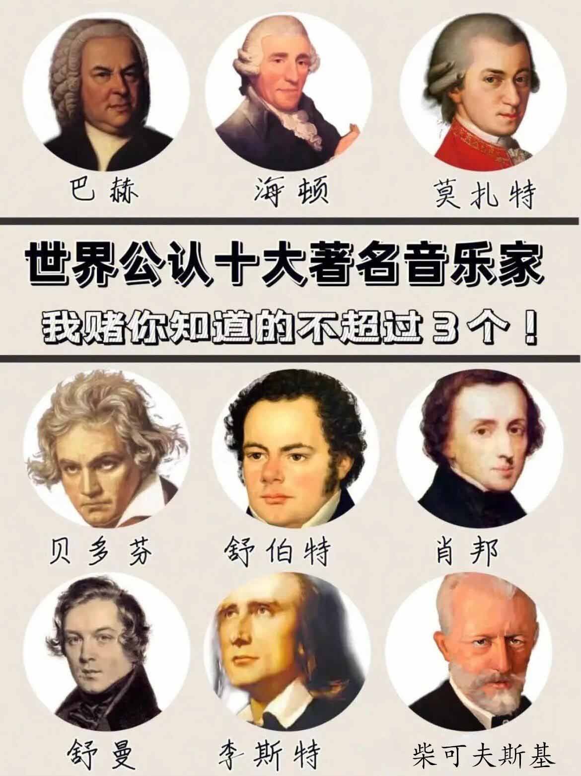 十大著名音乐家 总谱合集 含Mp3