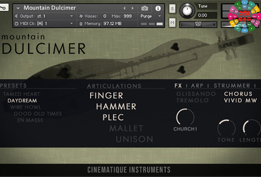 山扬琴音色库 Cinematique Instruments Mountain Dulcimer