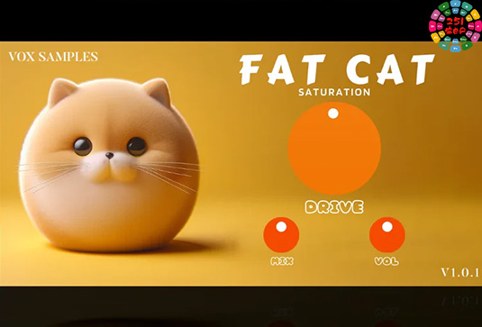 人声饱和器插件 Fat Cat Vocal Saturation v1.0.1