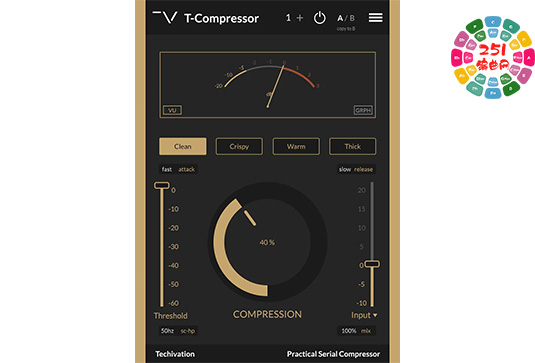 串行压缩效果器 Techivation T-Compressor v1.1.0 R2R Win