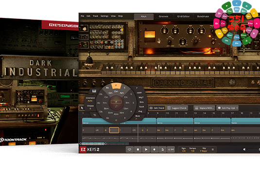 虚拟钢琴拓展音色 Toontrack EZKeys 2 Dark Industrial EKX