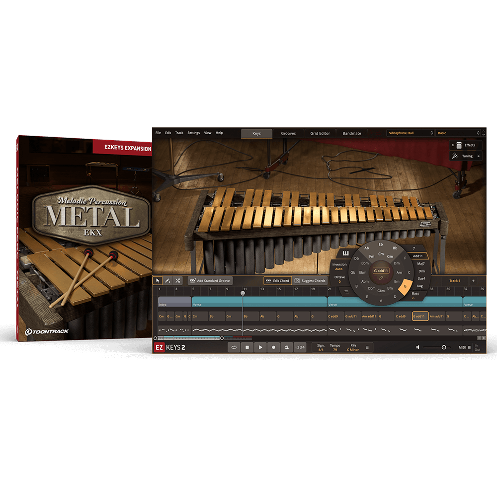EZkeys 2 扩展旋律打击乐音色 Toontrack Melodic Percussion Metal EKX v1.0.0