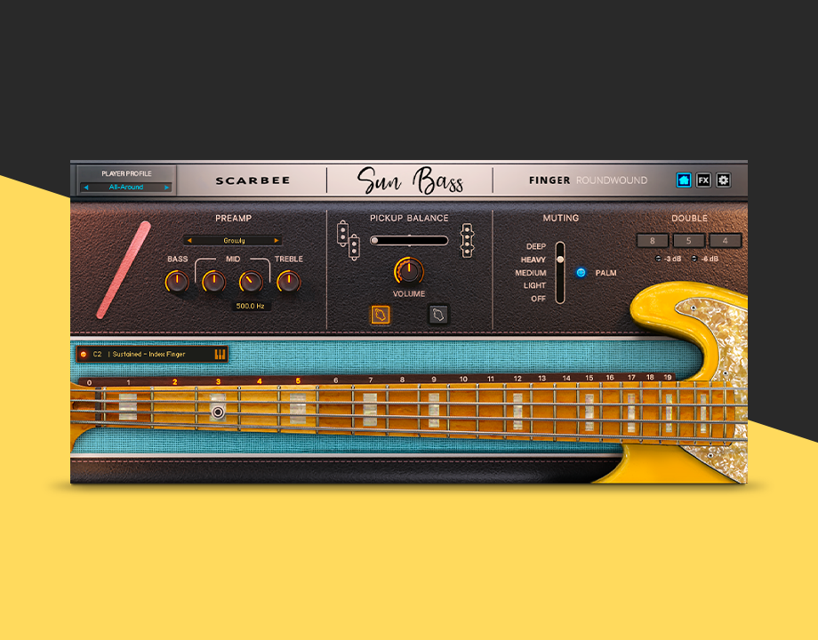 指弹贝斯 Native Instruments Scarbee Sun Bass Finger