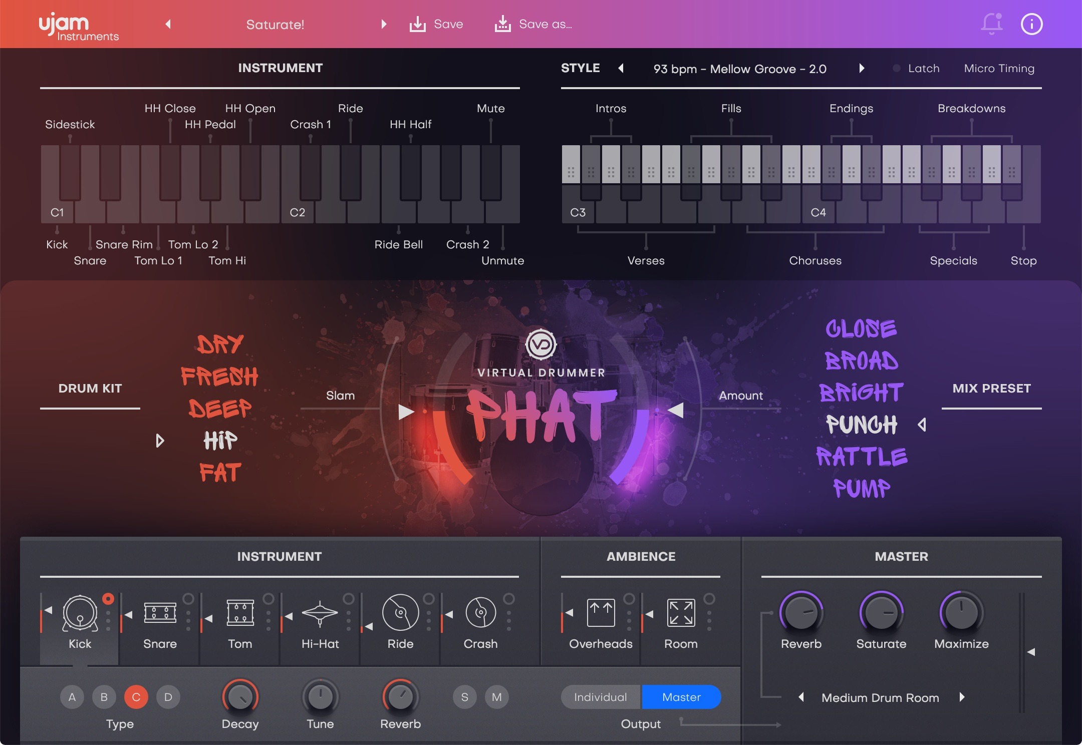 嘻哈灵魂放克鼓 UJAM Virtual Drummer Phat v2.4.1
