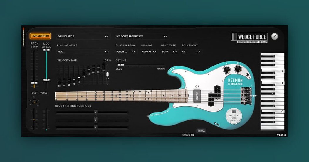 虚拟贝司音源 Plugin Alliance WEDGE FORCE Keemun v1.1.2 R2R Win