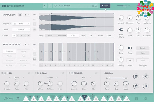 人声采样插件 Excite Audio Bloom Vocal Aether v1.1.0 R2R