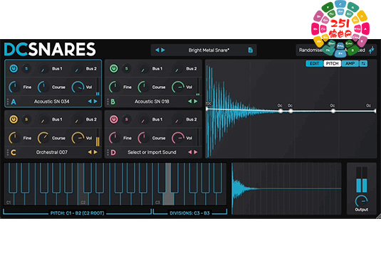 军鼓类调制音源 Plugin Boutique DC Snares v1.0.0