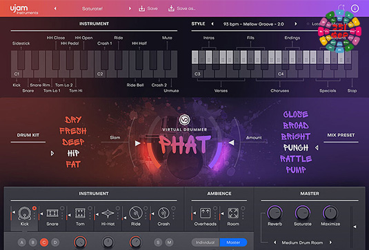 嘻哈灵魂放克鼓 UJAM Virtual Drummer Phat v2.4.1