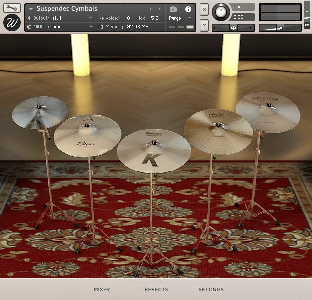 镲片音色 Wavesfactory Suspended Cymbals