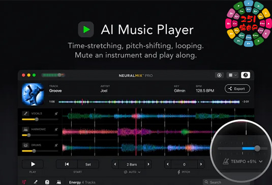 人工智能DJ音乐编辑软件 Algoriddim Neural Mix Pro v2.0.2 MacOS