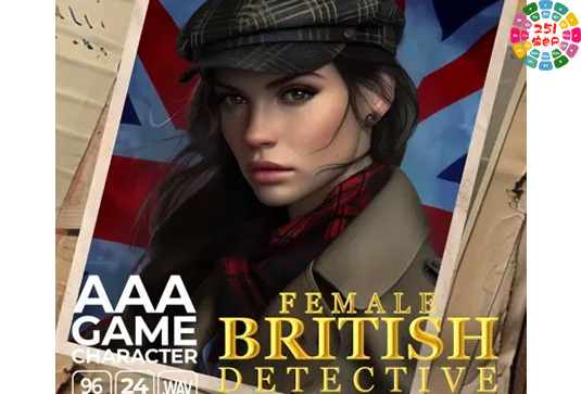 英国女侦探音效包 Epic Stock Media AAA Game Character British Female Detective