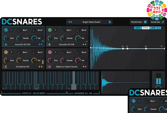 军鼓类调制音源 Plugin Boutique DC Snares v1.0.1