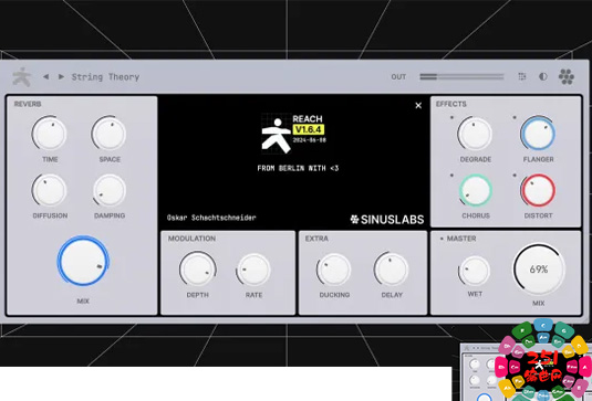 具有独特音效的混响插件 Sinuslabs REACH v1.6.4 MOCHA Win