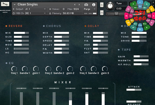 电影配乐吉他氛围音色 Waverunner Audio Celestial Guitar v1.1b