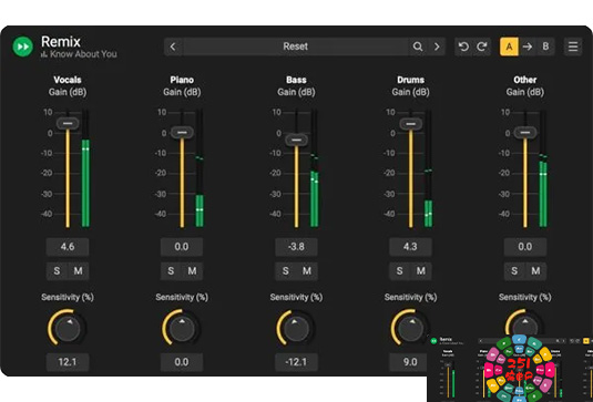 人声乐器分离插件 Acon Digital Remix v1.0.5 MacOS