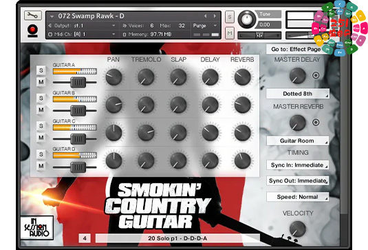 乡村电吉他Loops音源 In Session Audio Smokin Country Guitar and Direct