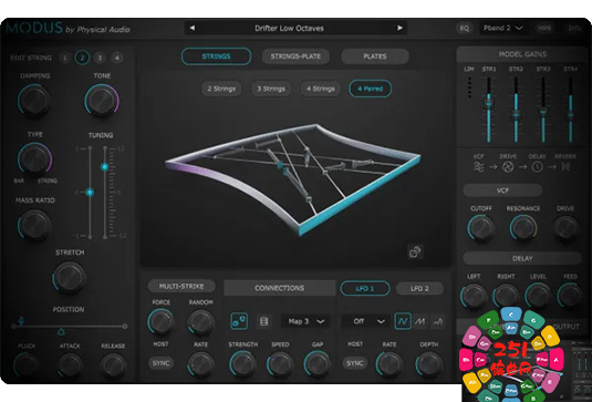 物理建模琴弦合成器 Physical Audio Modus v1.4.1 Win