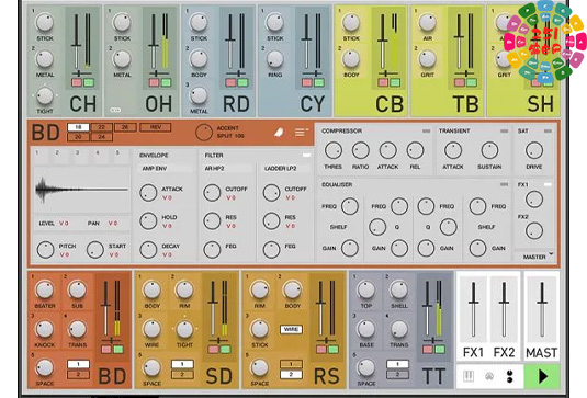 老式鼓机采样音色 SonicCouture AC-DR Acoustic Drum Machine v1.5