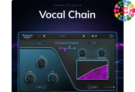 简易人声效果链插件 Tuned Plugins Vocal Chain v1.0.32 BUBBiX Win
