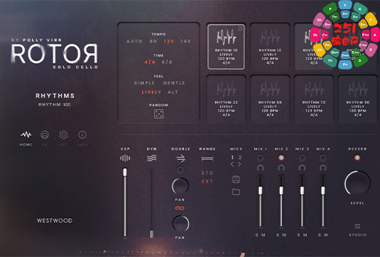 节奏型大提琴音色 Westwood Instruments ROTOR Solo Cello