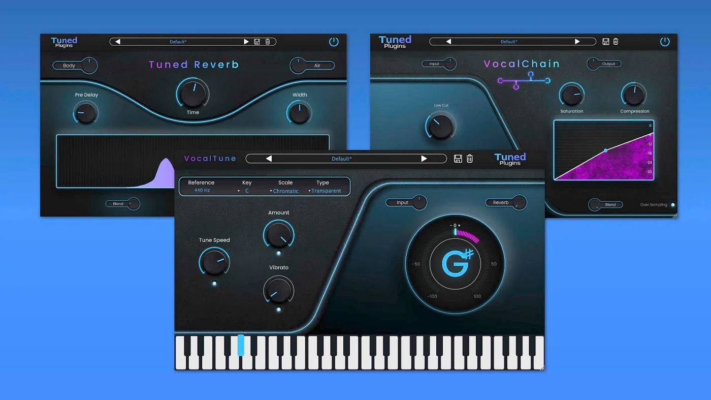 人声混音三件套 Tuned Plugins Everything Bundle v2024.10.10 （包含Vocal Chain Vocal Tune Tuned Reverb ）