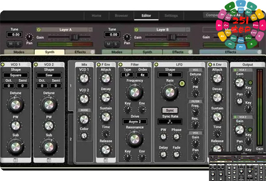 模拟合成器 Applied Acoustics Systems Ultra Analog VA-3 v3.2.5 MacOS