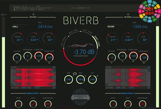 双单元混响插件 Soundevice Digital Biverb v1.0 BUBBiX Win