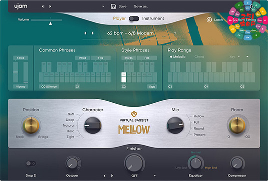 虚拟爵士原声贝斯手音源 UJAM Virtual Bassist MELLOW v2.3.0 R2R Win