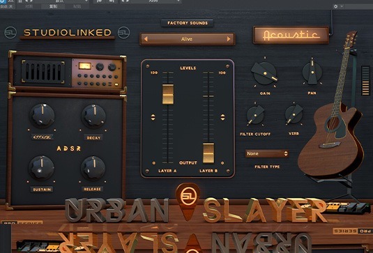原声吉他音源插件 StudioLinked Urban Slayer Acoustic v1.0 (Urban Slayers Studio Linked)