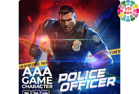 警官游戏角色音效 Epic Stock Media AAA Game Character Police Officer WAV