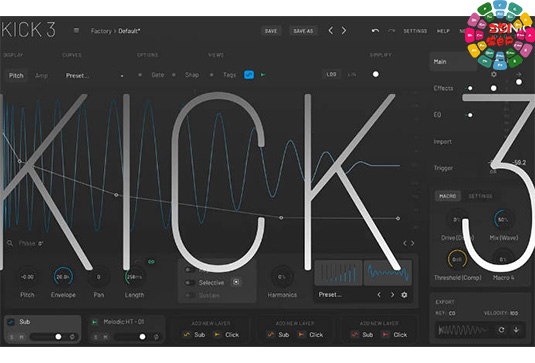 底鼓合成器插件 Sonic Academy Kick 3 v1.0.0 R2R Win (Kick3)