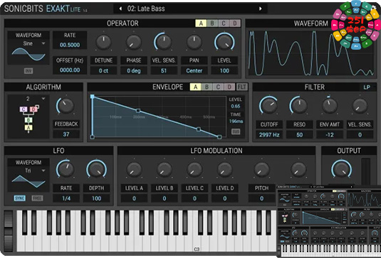 模拟调频合成器 Sonicbits Exakt v1.1.0 R2R