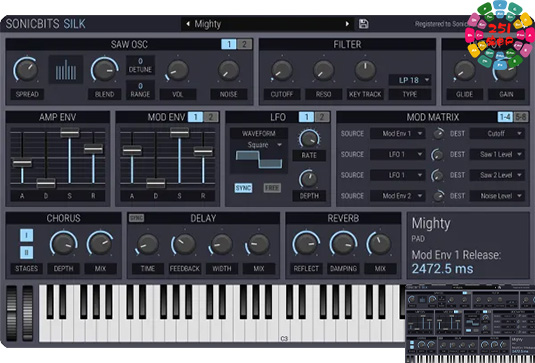 模拟合成器插件 Sonicbits Silk v1.1.0 R2R