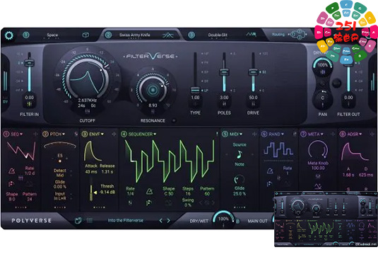 多重滤波器 Polyverse Music Filterverse v1.0.1 R2R Win