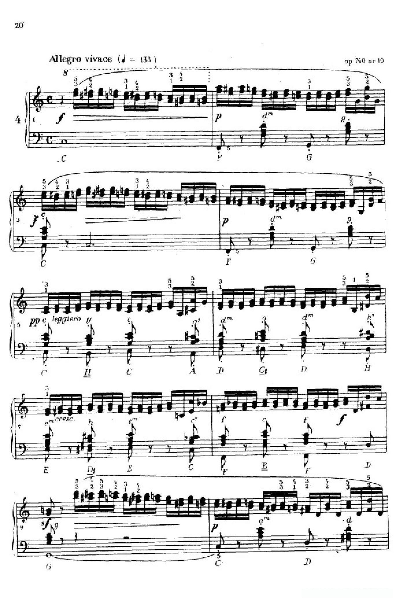 《车尔尼手风琴练习曲集》第Ⅳ册（第3——5首）简谱 - 乐谱