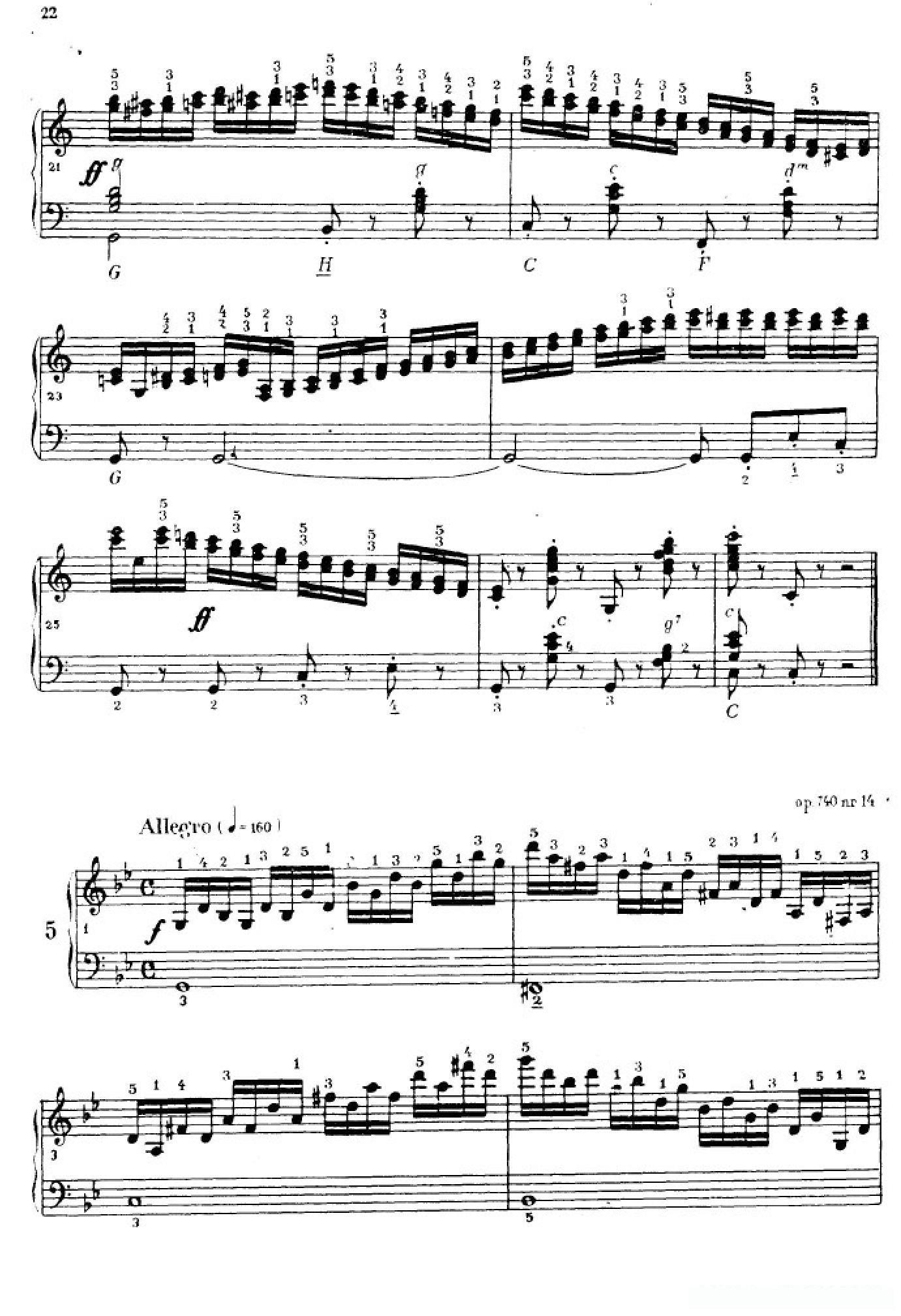 《车尔尼手风琴练习曲集》第Ⅳ册（第3——5首）简谱 - 乐谱