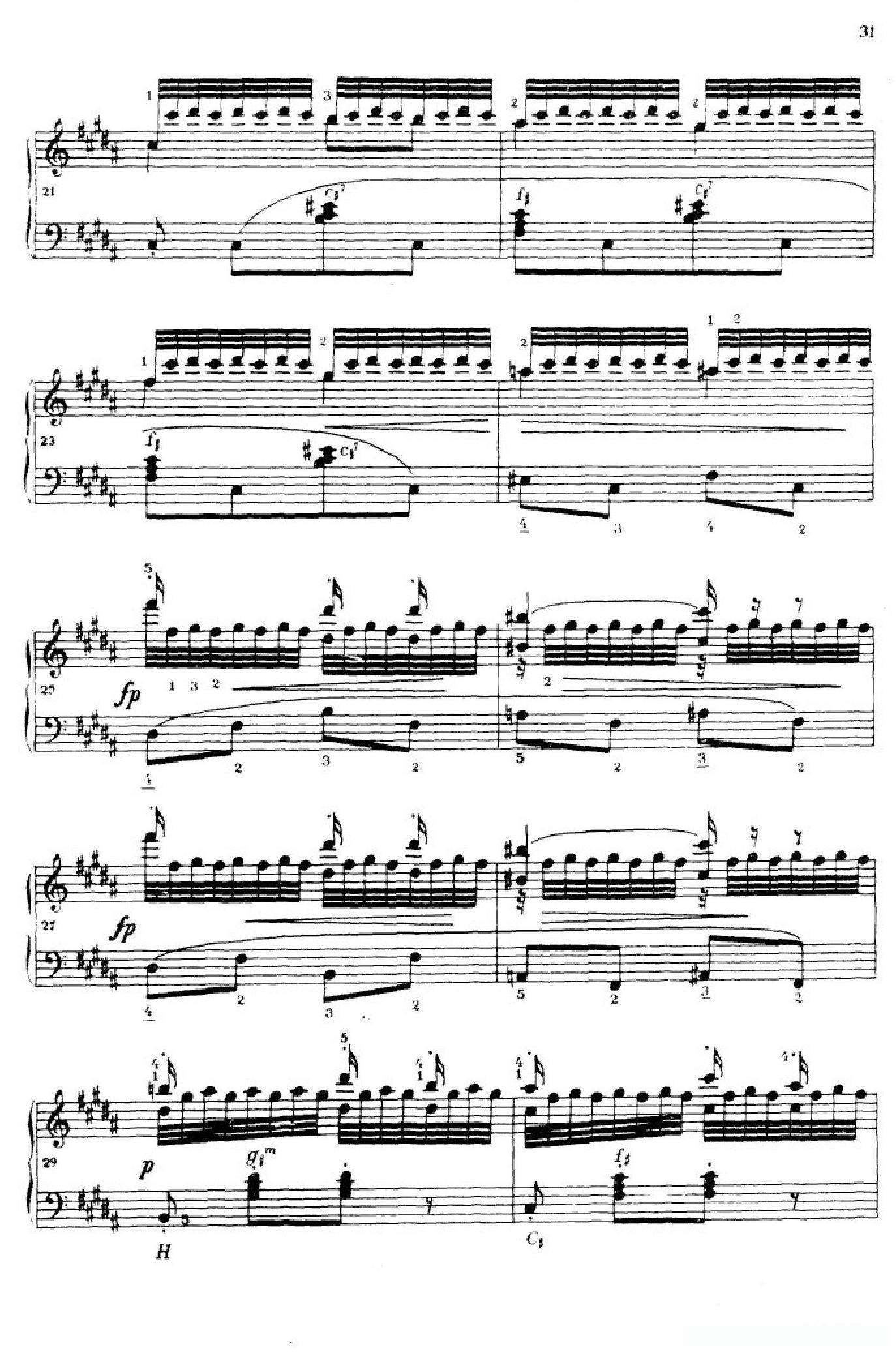 《车尔尼手风琴练习曲集》第Ⅳ册（第6首）简谱 - 乐谱