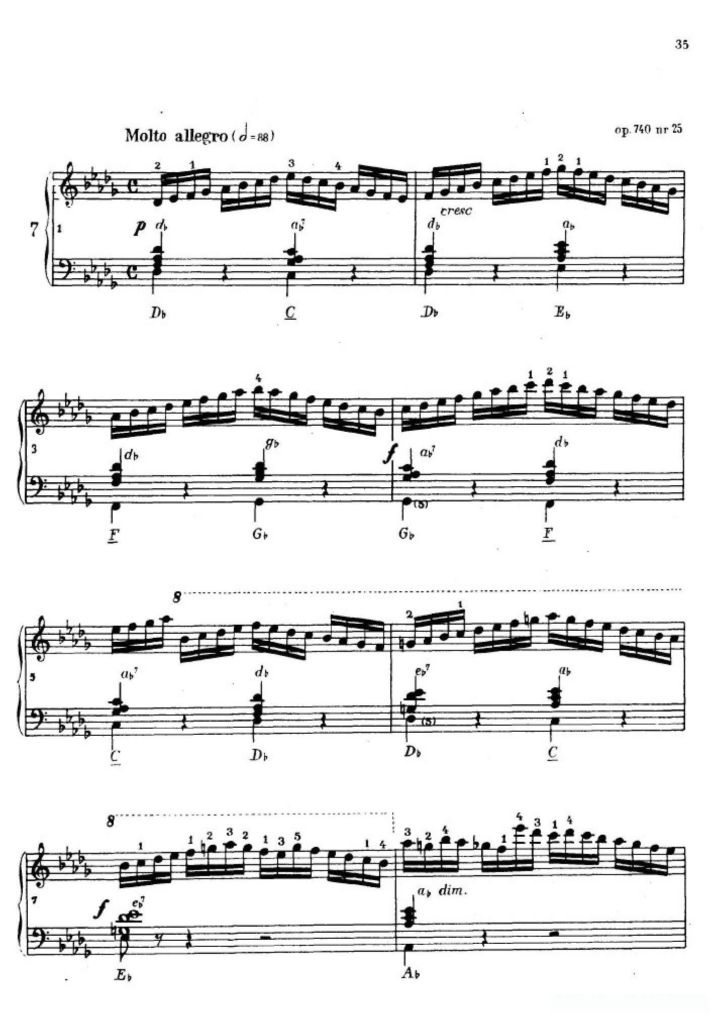 《车尔尼手风琴练习曲集》第Ⅳ册（第7首）简谱 - 乐谱